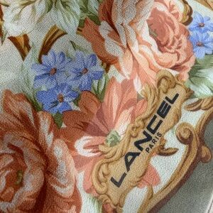 Lancel Paris Floral Silk Scarf